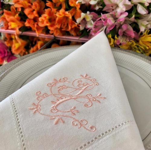 Servilleta de lino con bordado